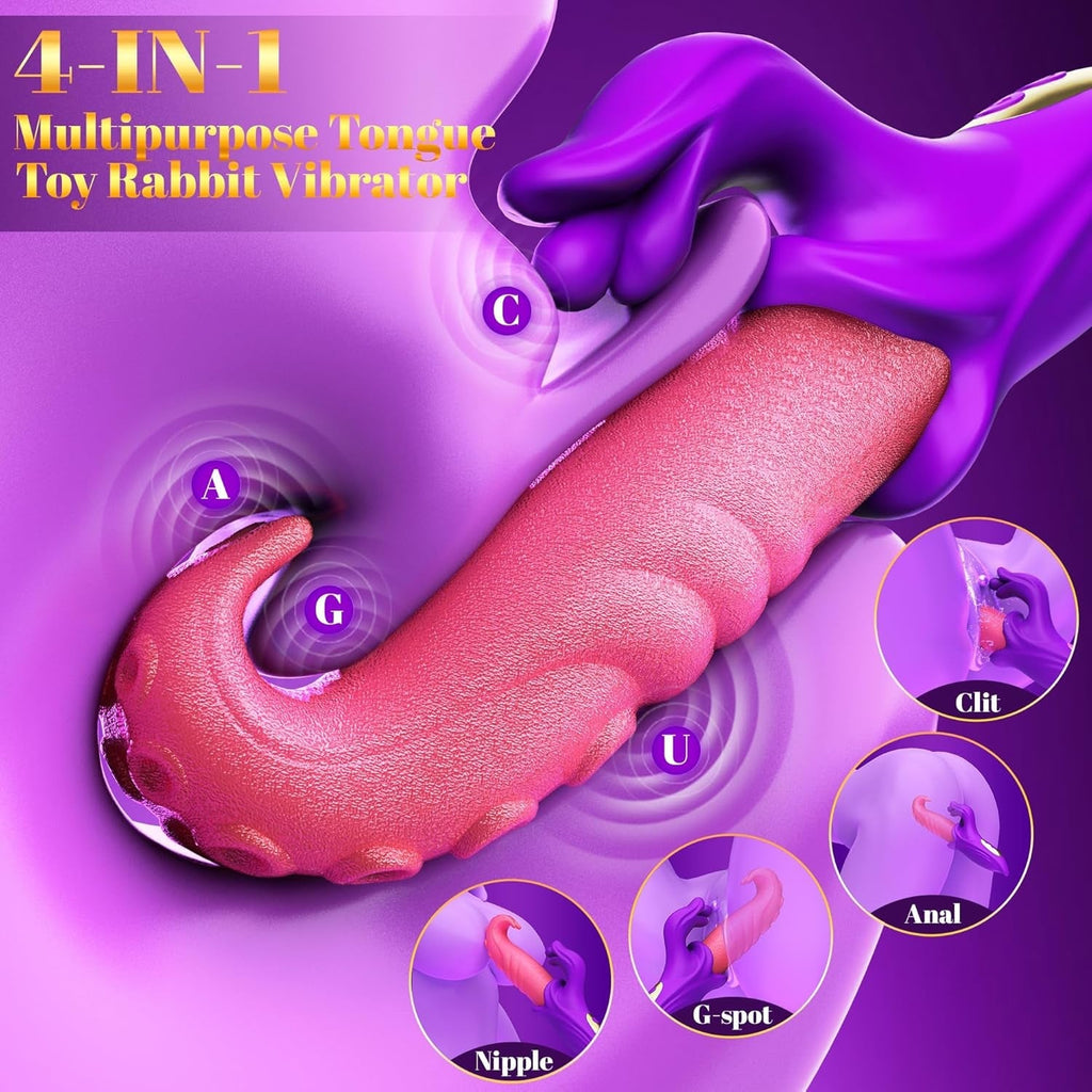 TongueRush App-Controlled Tongue Rabbit Vibrator