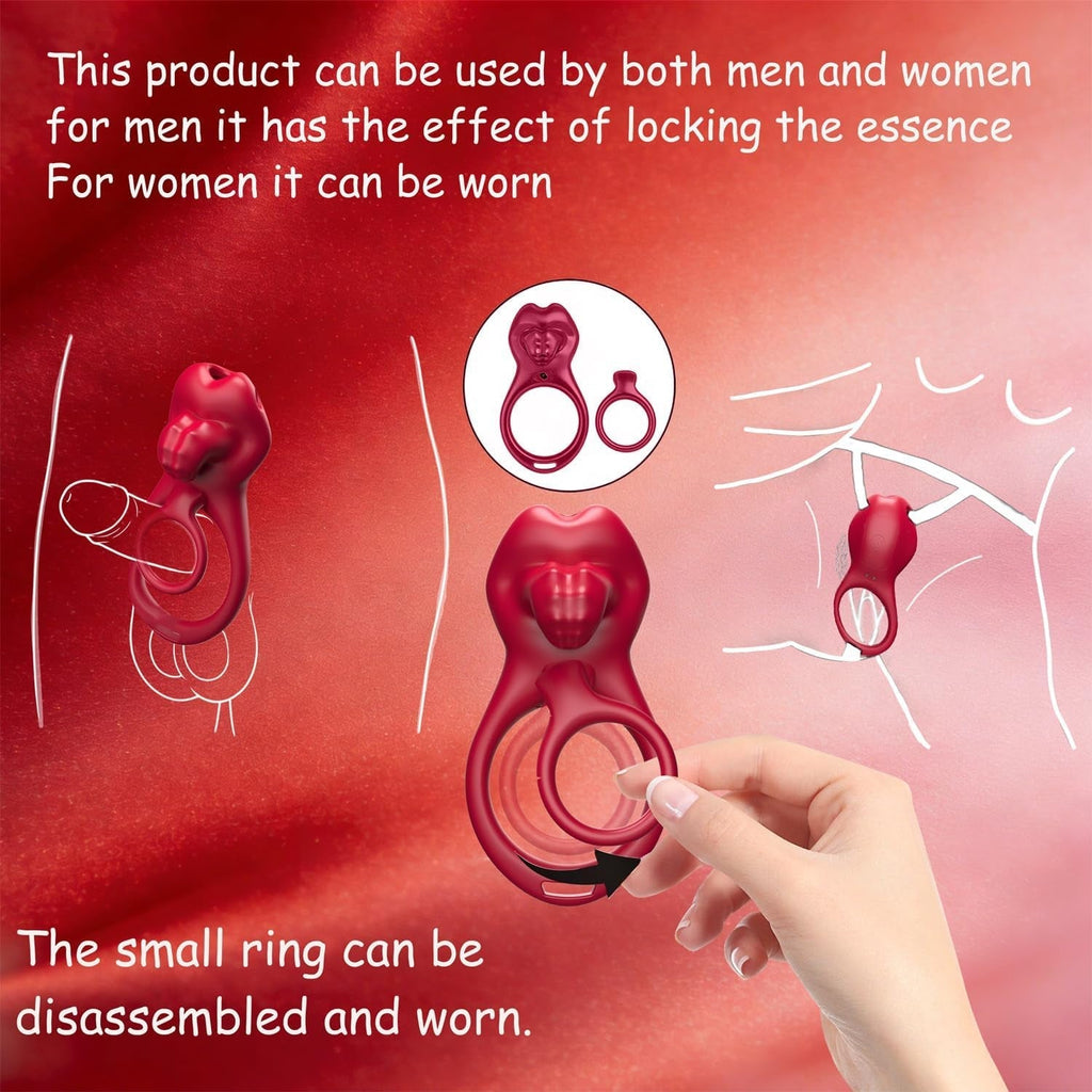 TongueSwitch 2-in-1 Wearable Couples Cock Ring