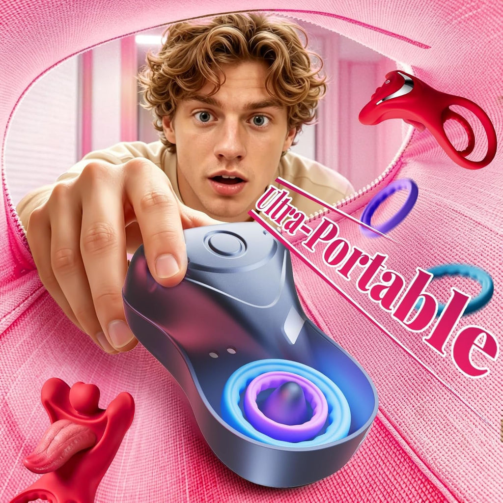 TongueTease Cock Ring with Tongue-Shaped Clit Vibrator