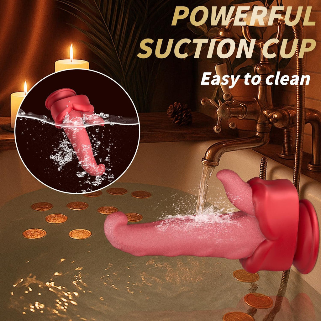 TongueThrust Multi-Stimulation Thrusting Dildo Vibrator