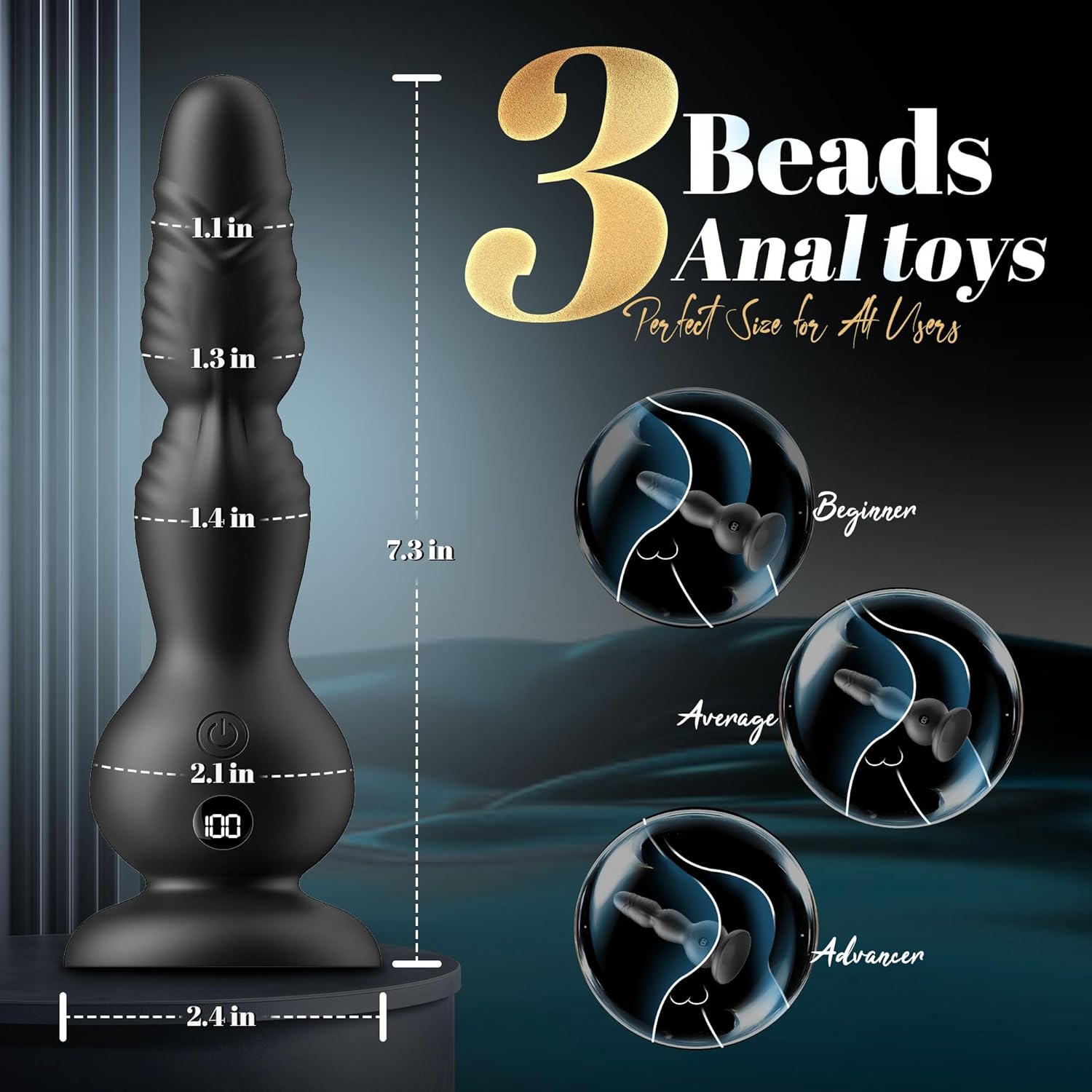 TorqueBeads 6-in-1 Rotating Prostate Massager