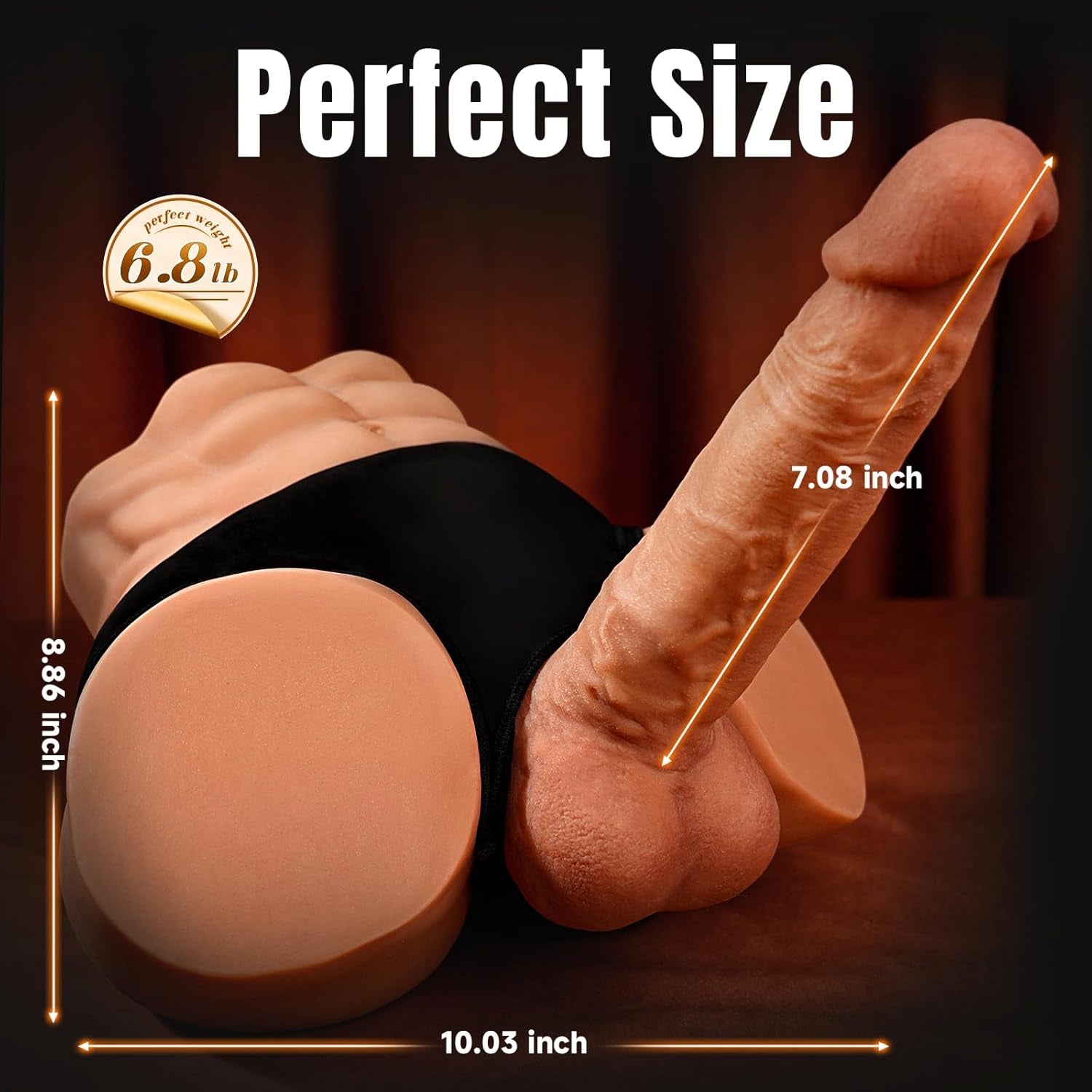 TorqueTorso 6.8lb Male Sex Doll with Huge Dildo