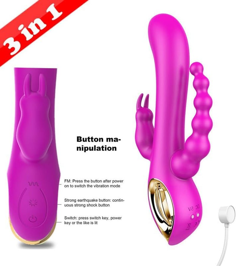 TriBloom 3-in-1 Rabbit Vibrator
