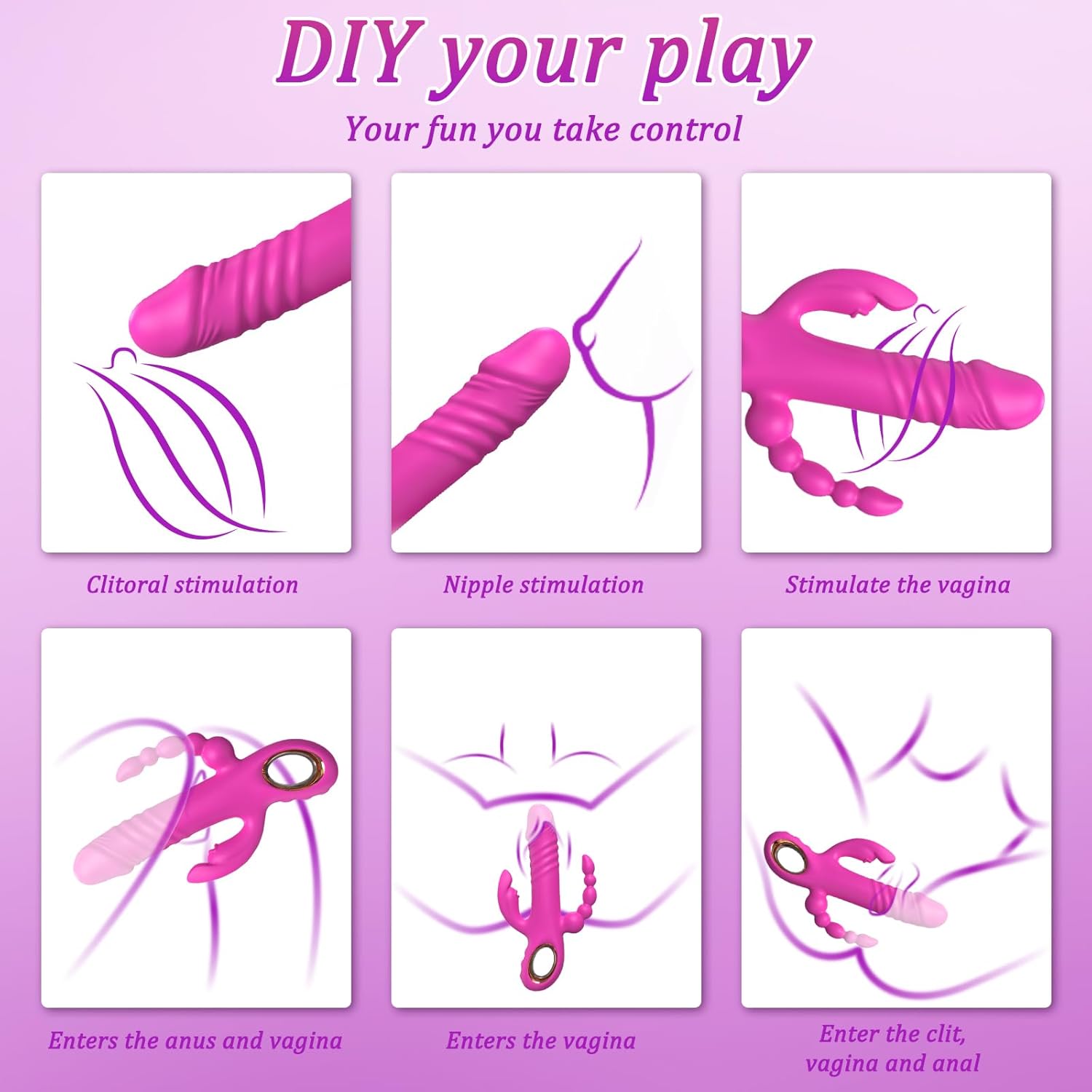 TriBunny 3-in-1 Thrusting Rabbit Vibrator