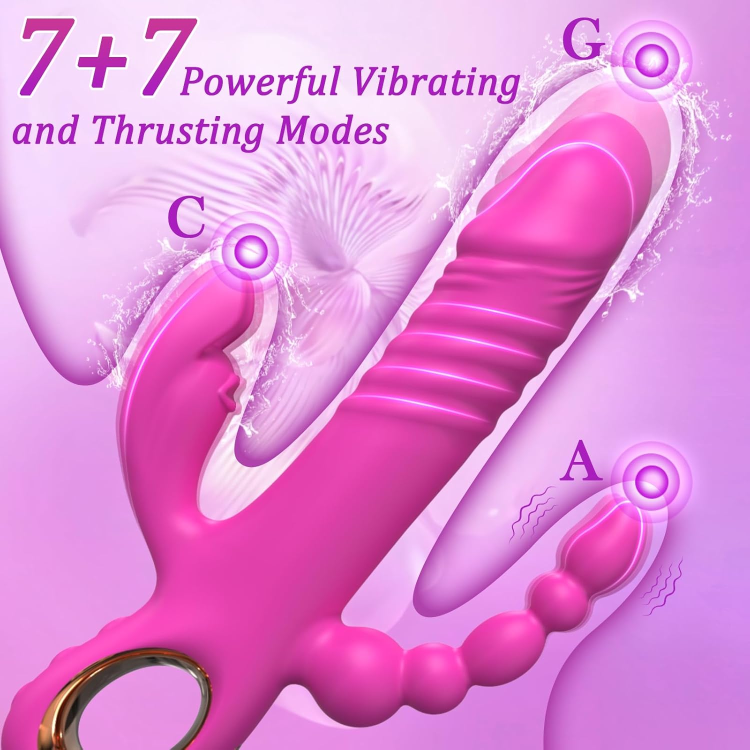 TriBunny 3-in-1 Thrusting Rabbit Vibrator