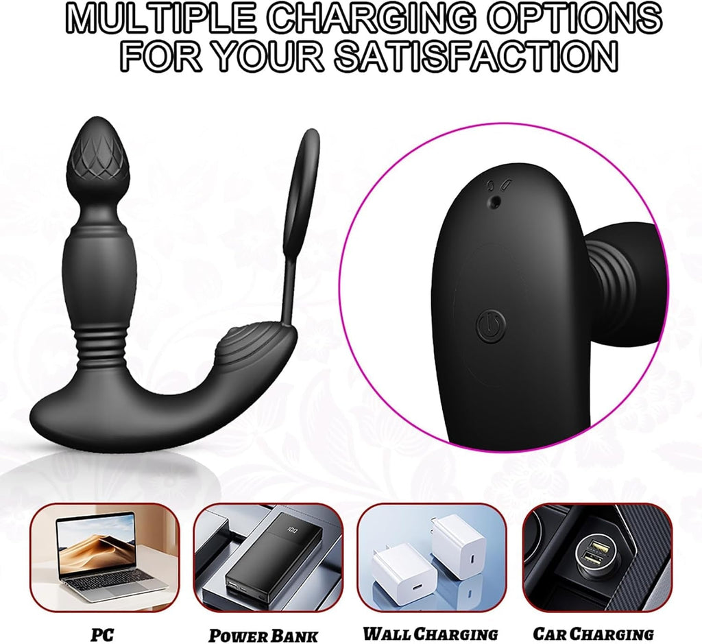 TriCore Vibrating Prostate Plug Cock Ring