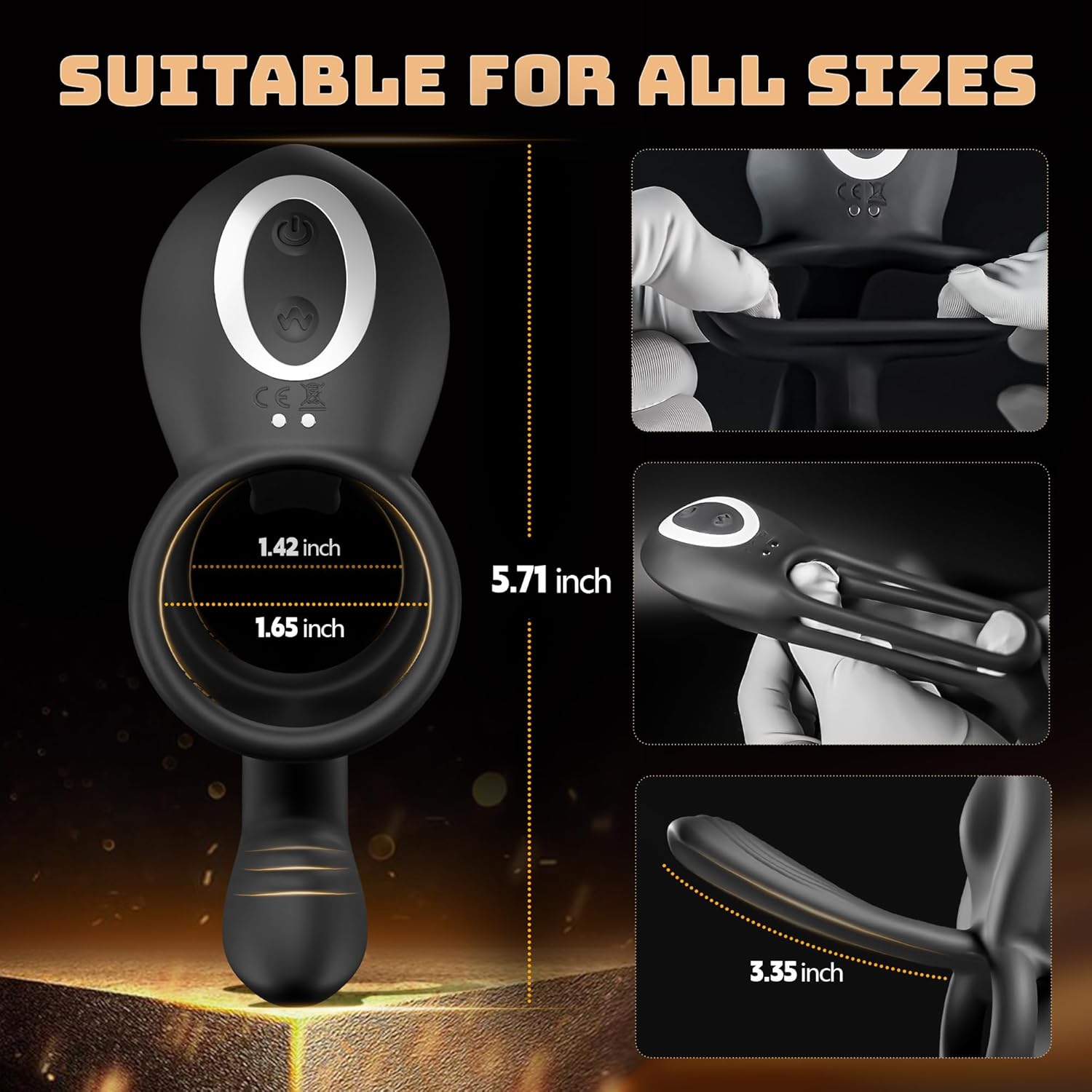 TriMax Triple Motor Vibrating Cock Ring for Couples