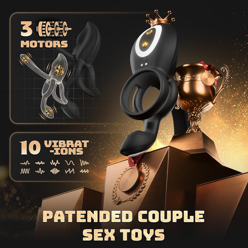 TriMax Triple Motor Vibrating Cock Ring for Couples