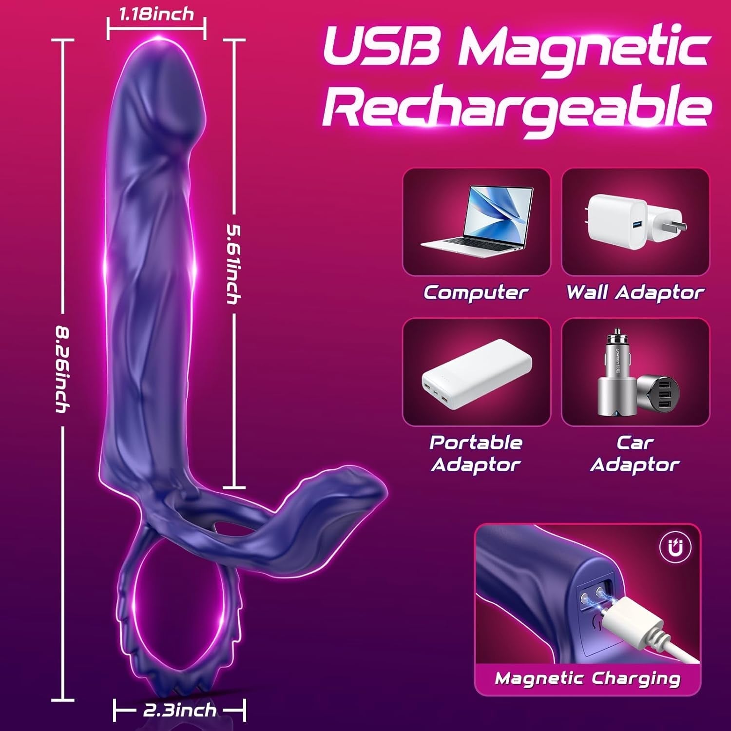 TrioRide Anal Cock Sleeve Vibrator for Couples