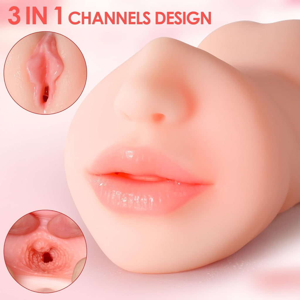 TriPlay 3-Hole Training Pocket Pussy Stroker