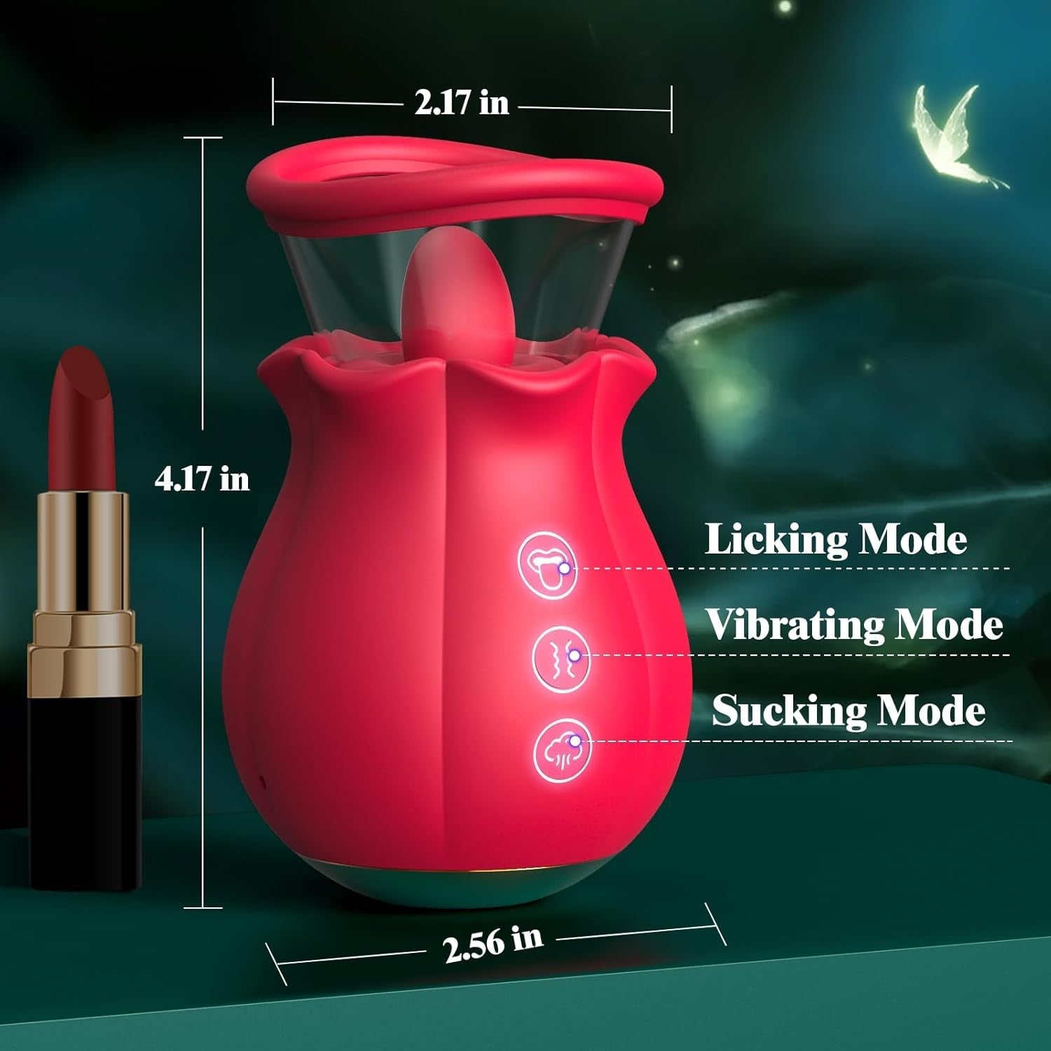 TripletBloom 3-in-1 Rose Sucking Vibrator