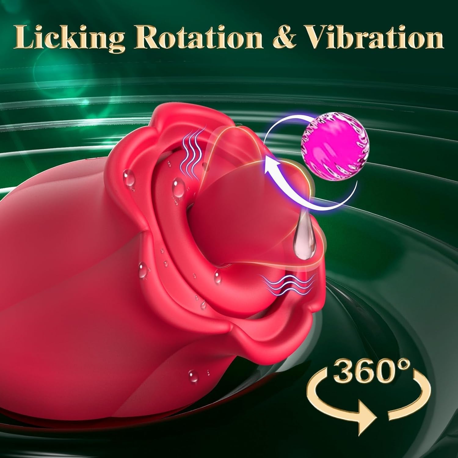 TripletBloom 3-in-1 Rose Sucking Vibrator