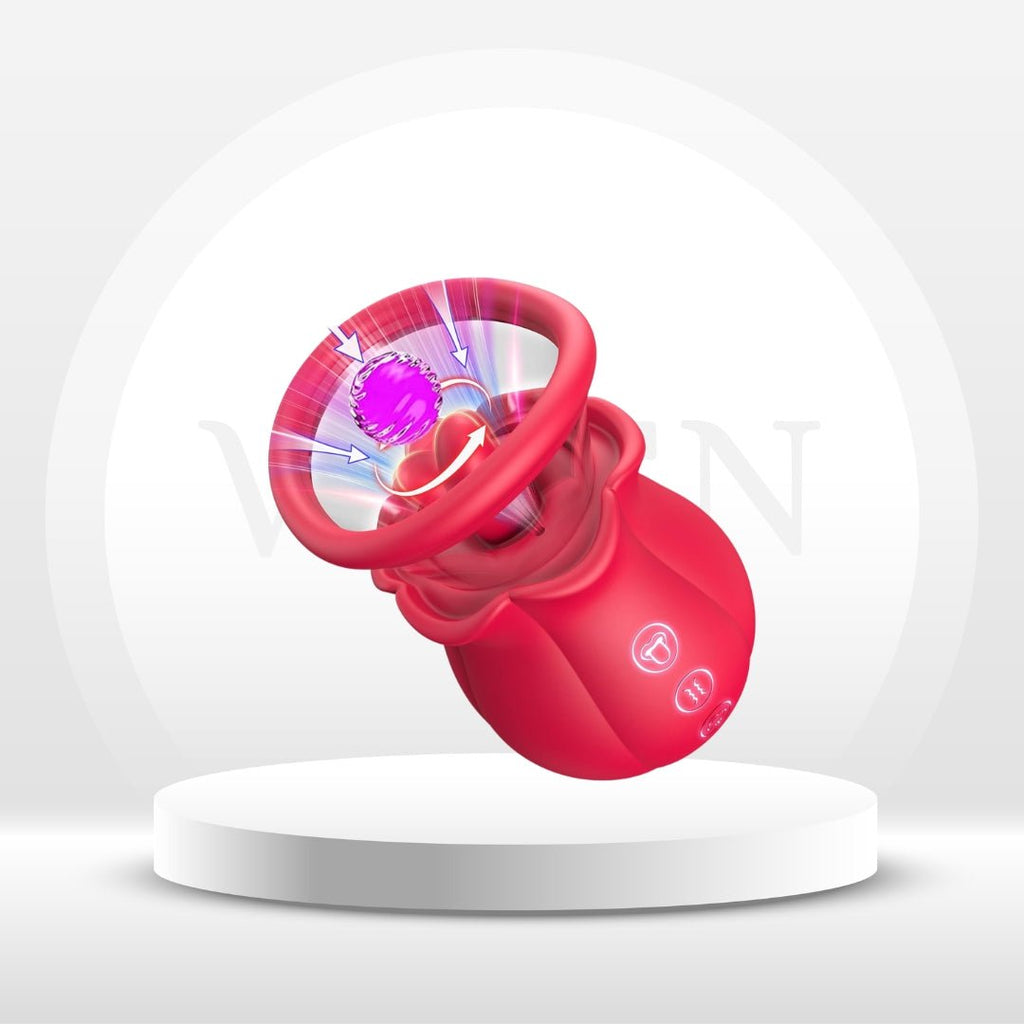 TripletBloom 3-in-1 Rose Sucking Vibrator
