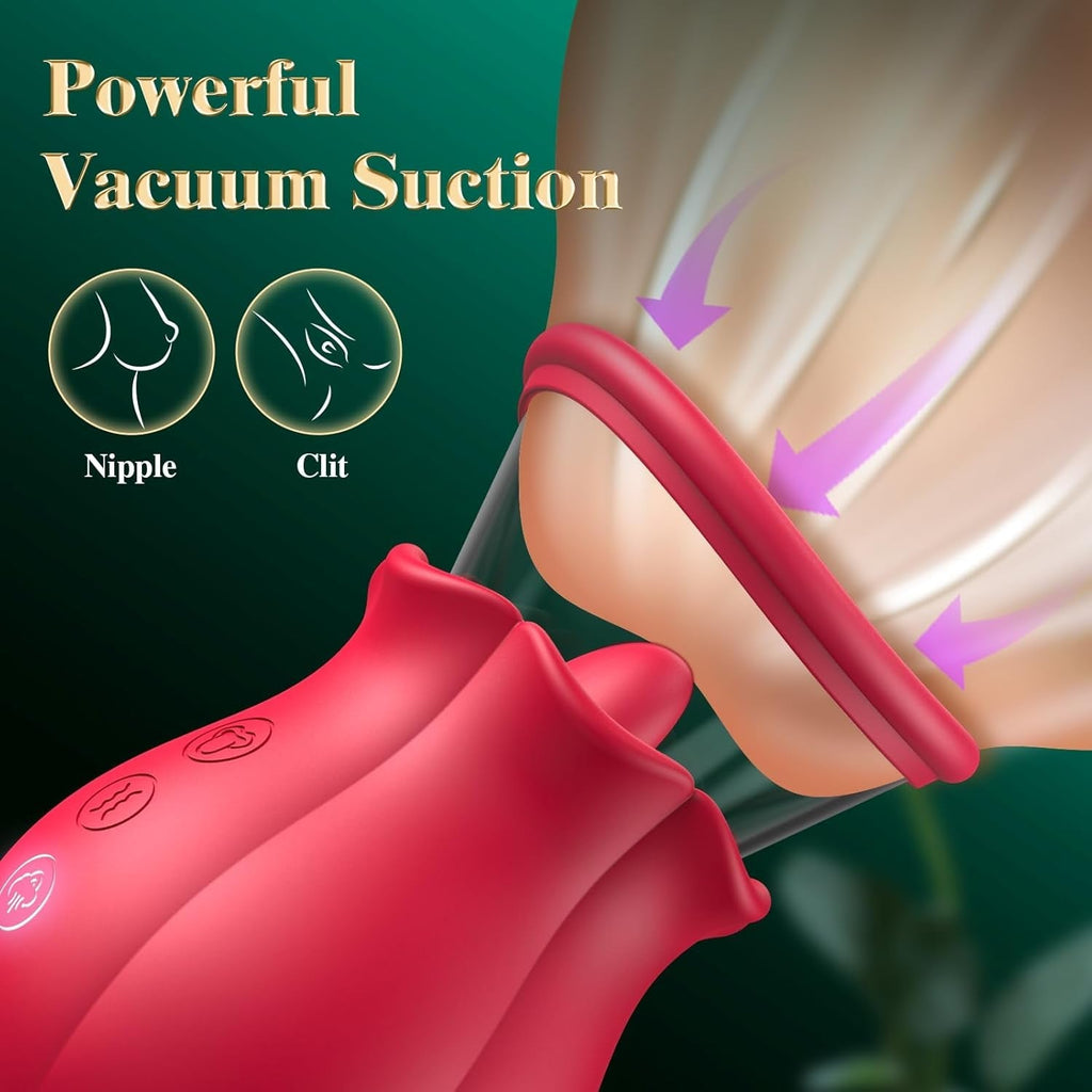 TripletBloom 3-in-1 Rose Sucking Vibrator