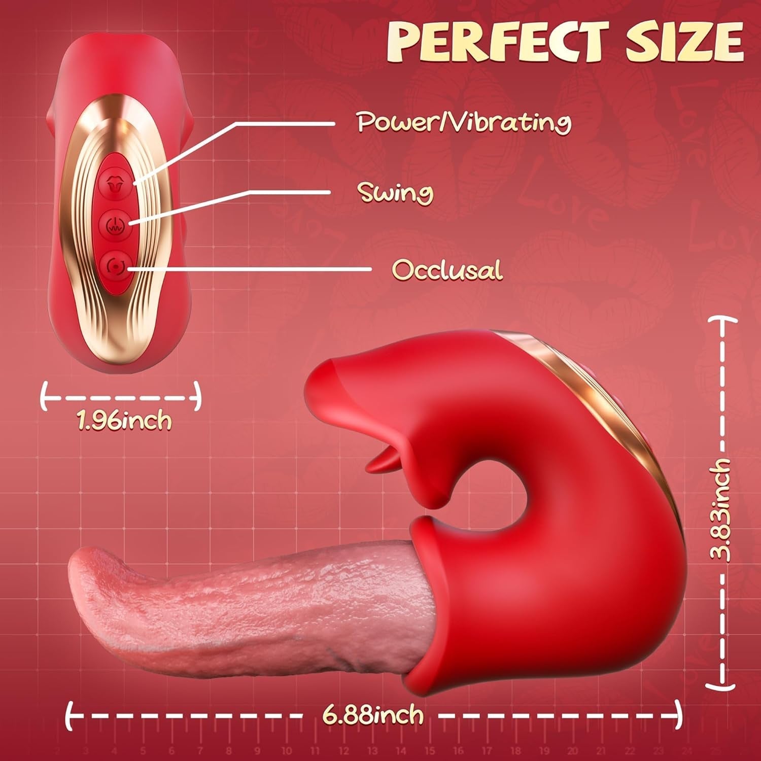 TripleTeaseV 3-in-1 Rose Tongue Vibrator