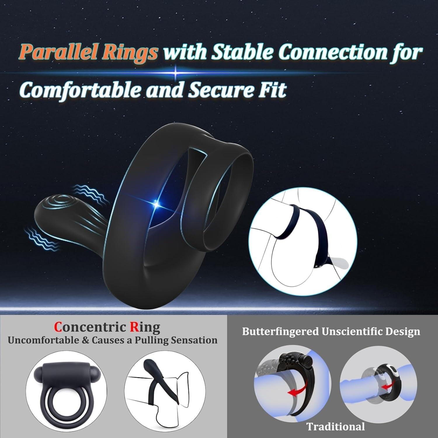 TriPulse Remote Control Penis Ring