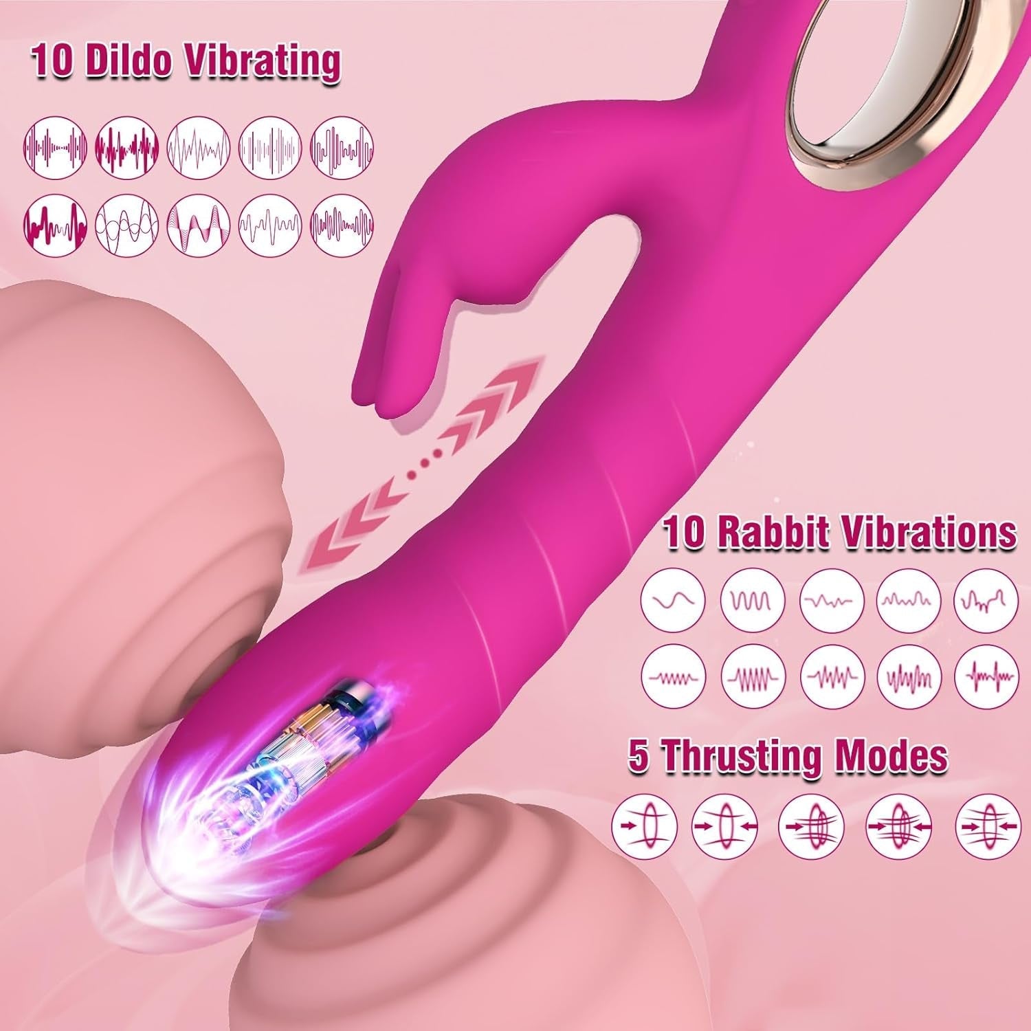 TriPulse Thrusting Rabbit Vibrator