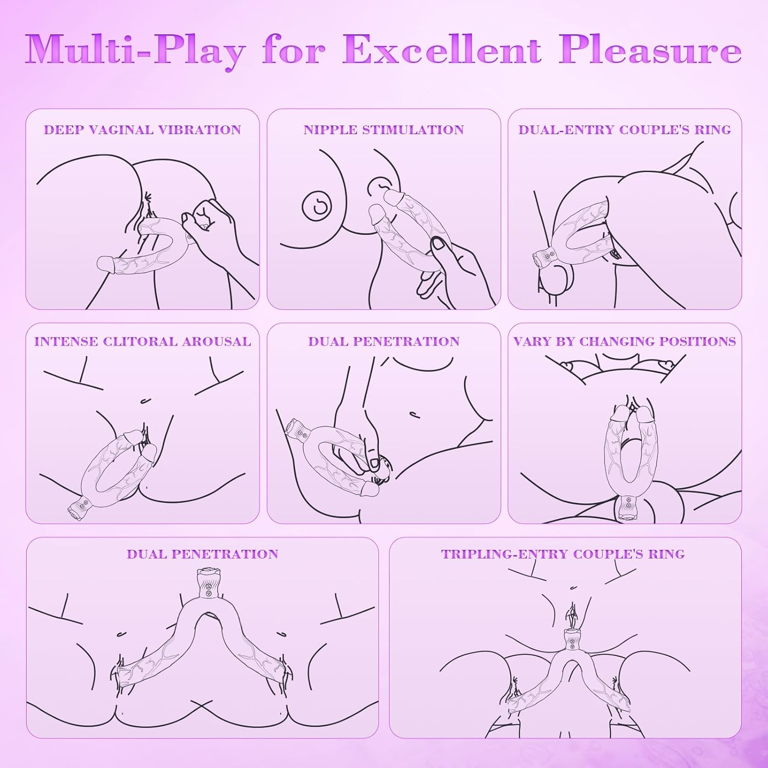 TriTease Double Dildo Vibrator