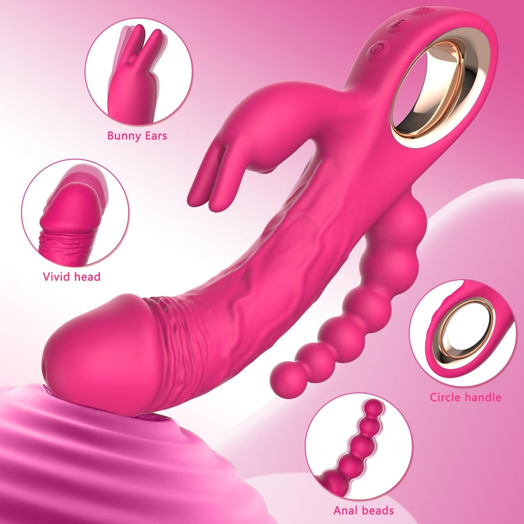 TriVibe 3-Zone Thrusting Rabbit Vibrator