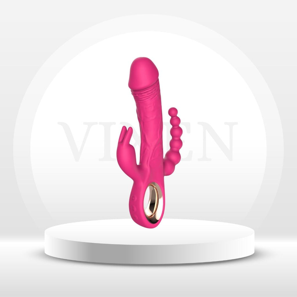 TriVibe 3-Zone Thrusting Rabbit Vibrator
