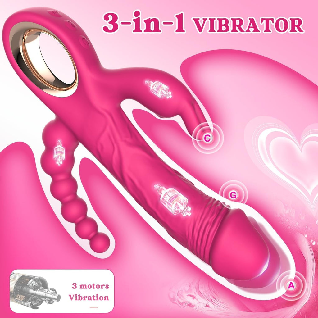 TriVibe 3-Zone Thrusting Rabbit Vibrator