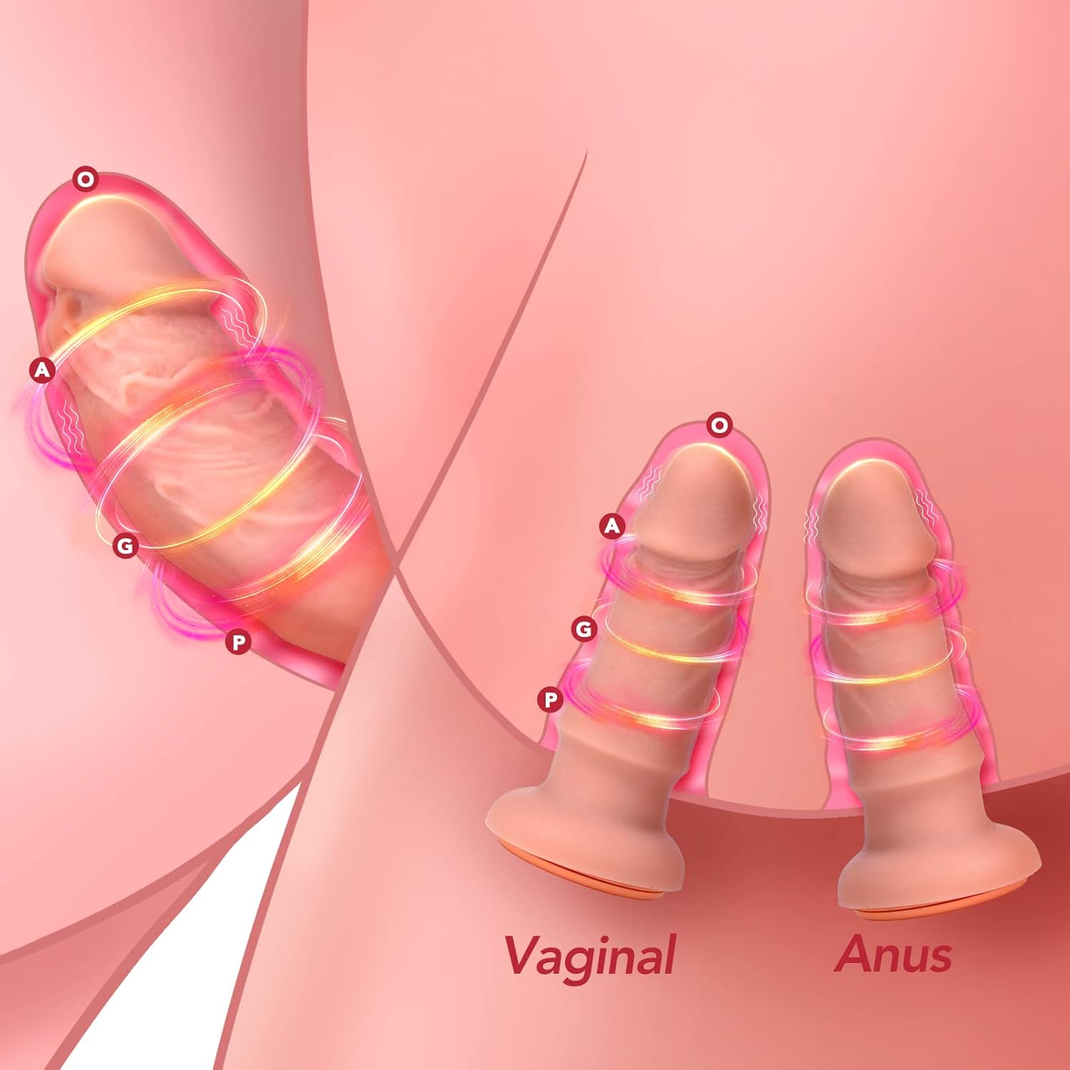 TriVibe Vibrating Strap-On Dildo Set