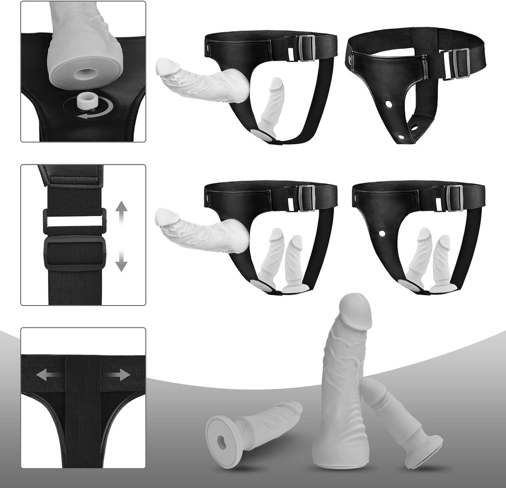 TriVibe Vibrating Strap-On Dildo Set