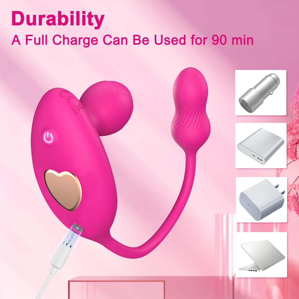 TrixPulse 3-in-1 App-Controlled Egg Panty Vibrator