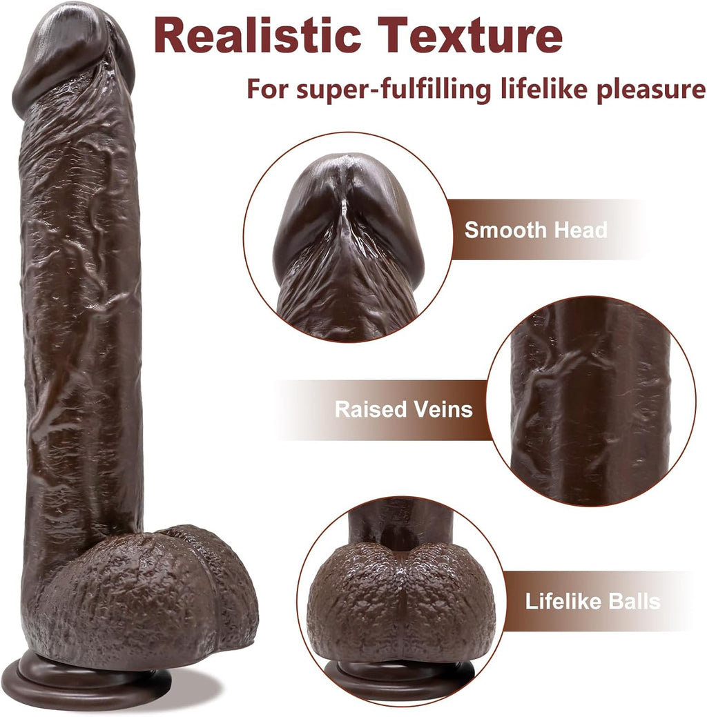 TrueThrust Real Feel Ebony Dildo