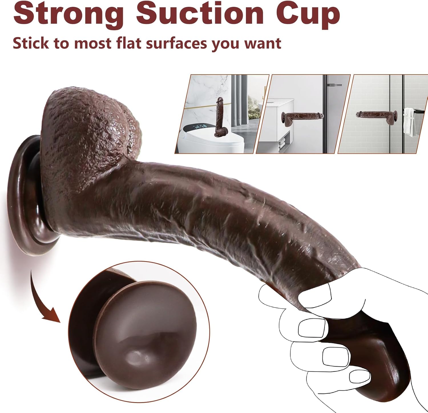TrueThrust Real Feel Ebony Dildo