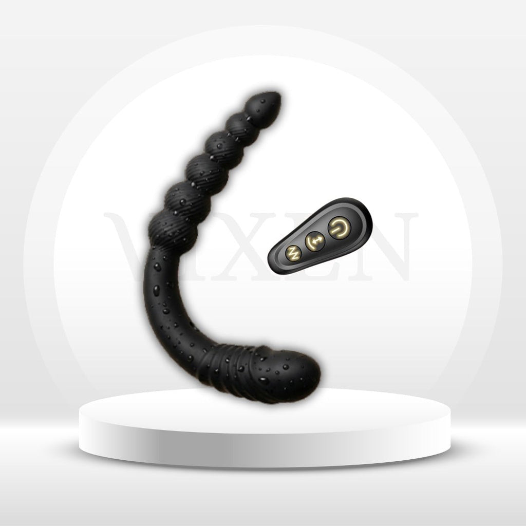 TwinCurve Dual-Ended Pleasure Beads Thrusting Dildo