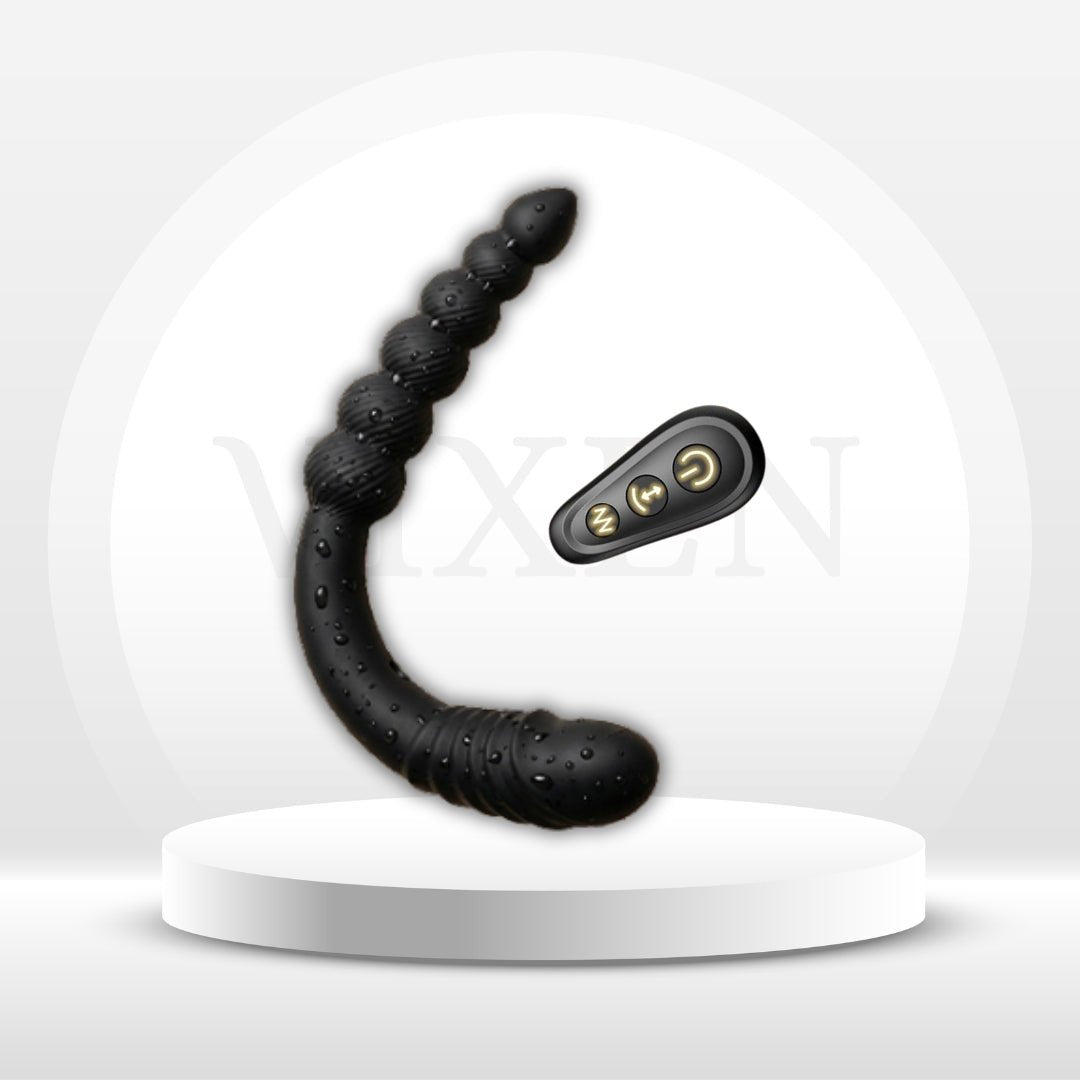 TwinCurve Dual-Ended Pleasure Beads Thrusting Dildo