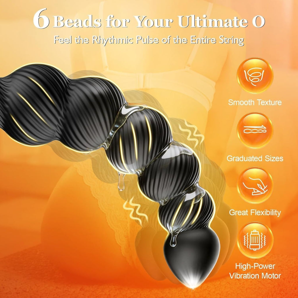 TwinCurve Dual-Ended Pleasure Beads Thrusting Dildo