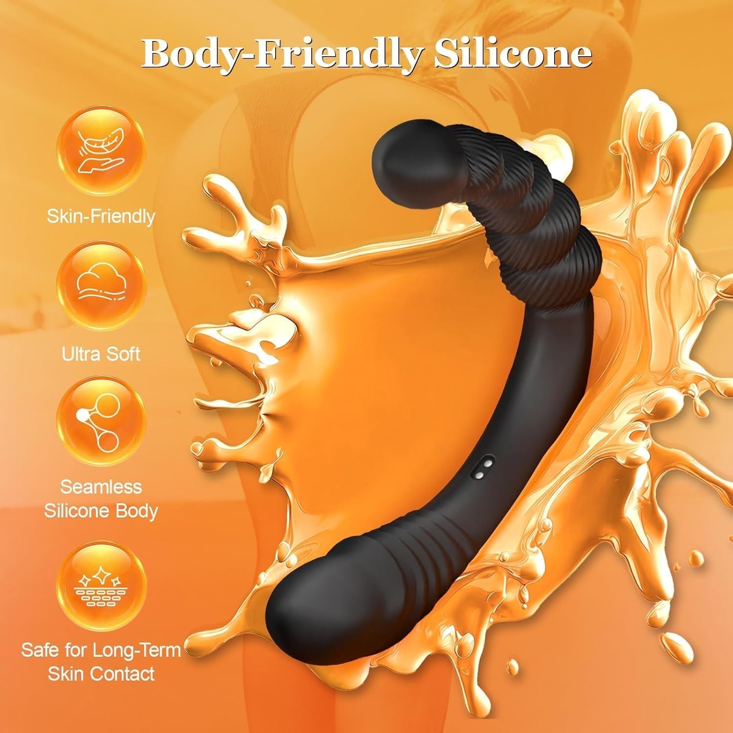TwinCurve Dual-Ended Pleasure Beads Thrusting Dildo