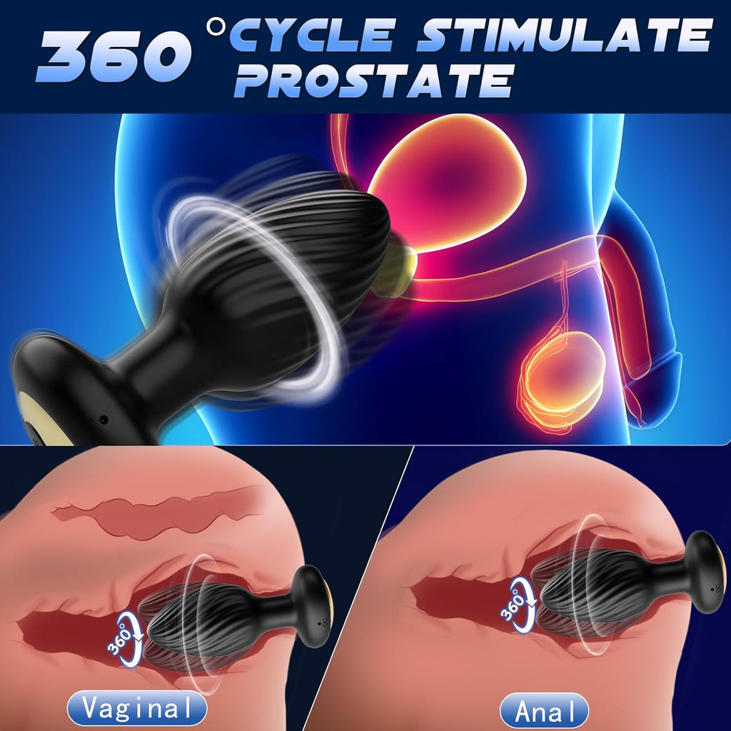TwirlPro Rotating Prostate Massager Anal Plug