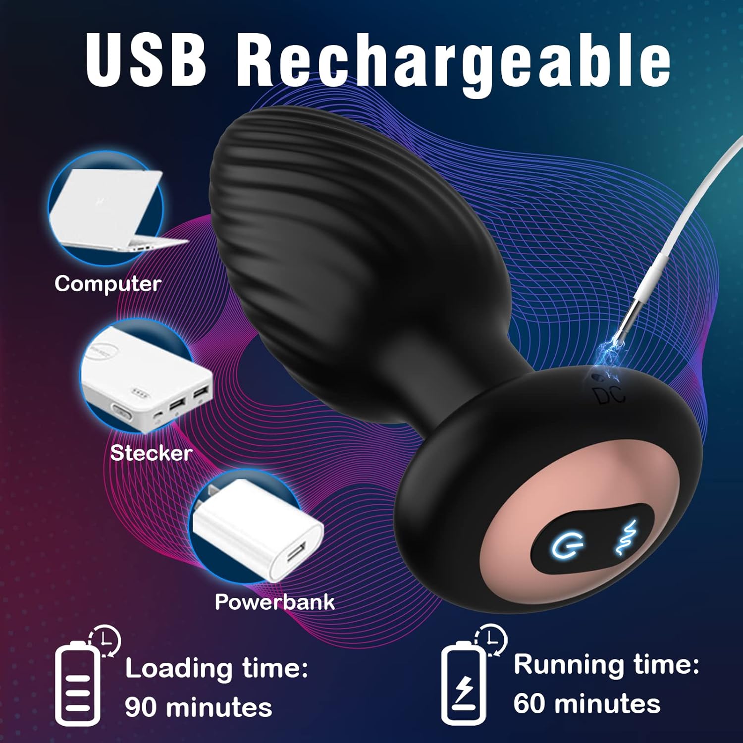 TwirlPro Rotating Prostate Massager Anal Plug