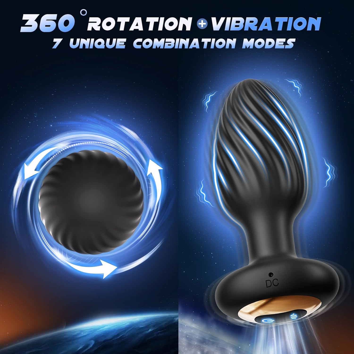 TwirlPro Rotating Prostate Massager Anal Plug