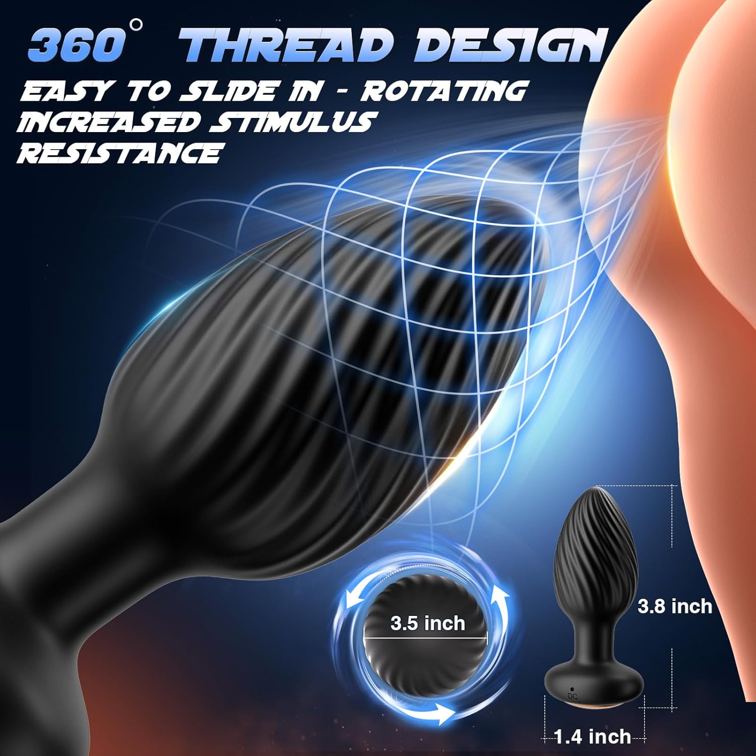 TwirlPro Rotating Prostate Massager Anal Plug