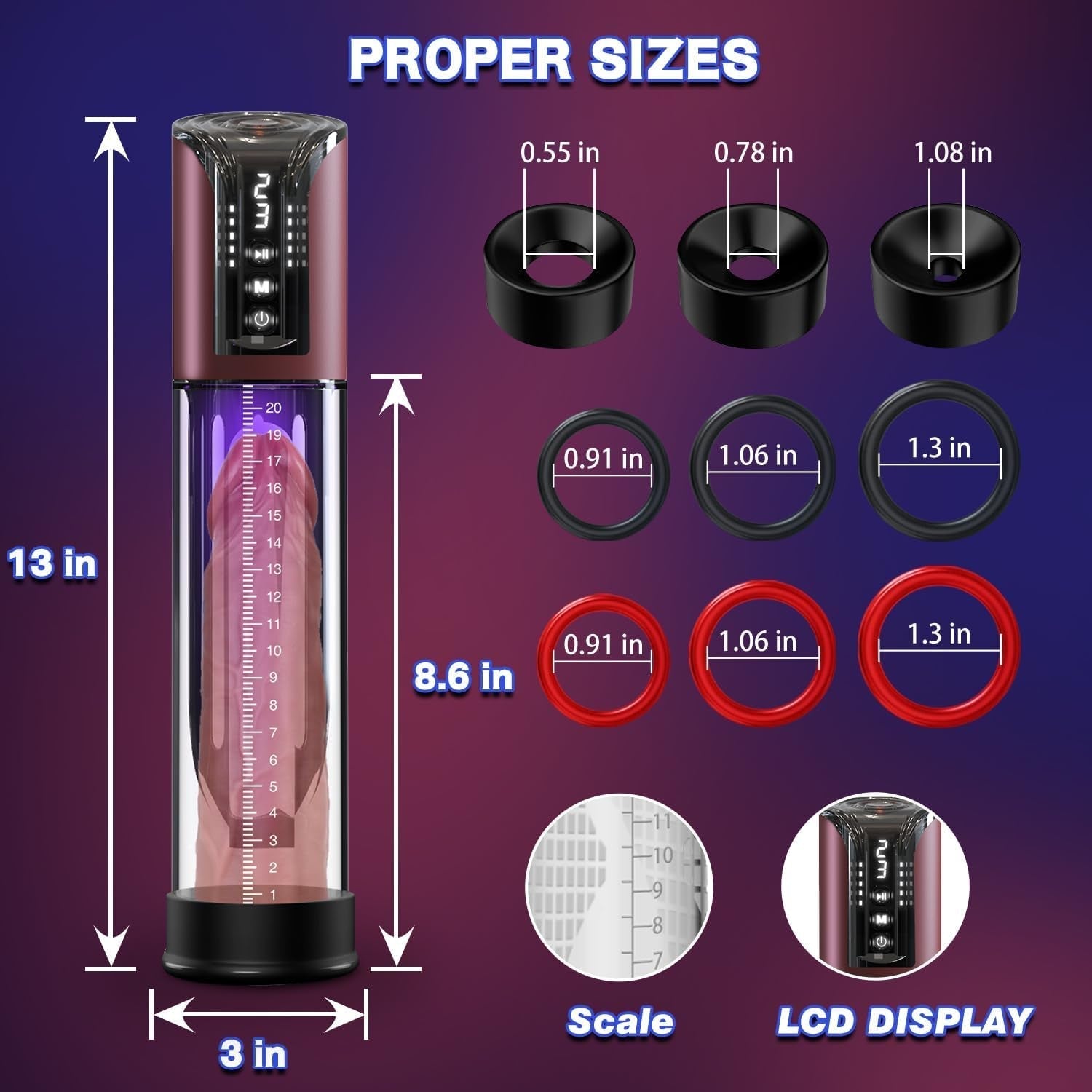 VacuGrow 4-Mode Penis Pump Enlarger Kit