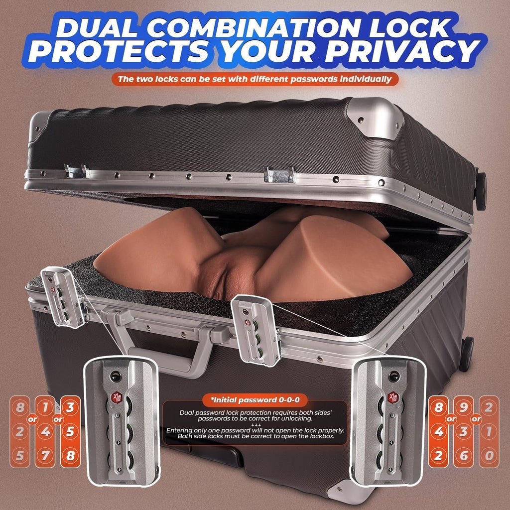 VantaVault Premium Torso Sex Doll with Lockable Luggage
