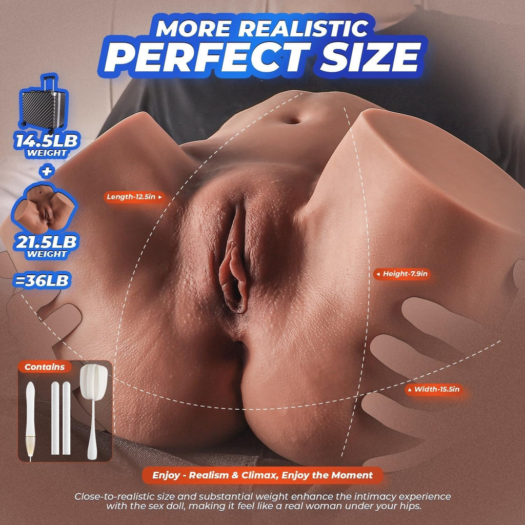 VantaVault Premium Torso Sex Doll with Lockable Luggage