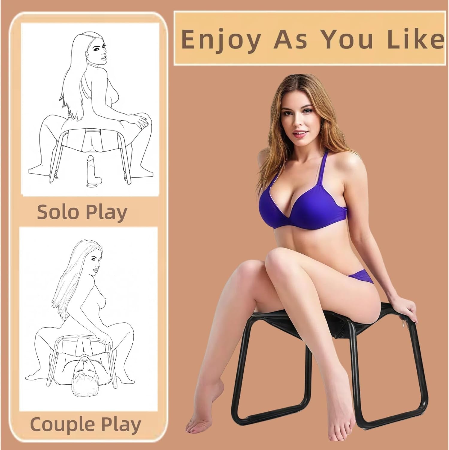 VeloraMotion Intimacy Support Stool