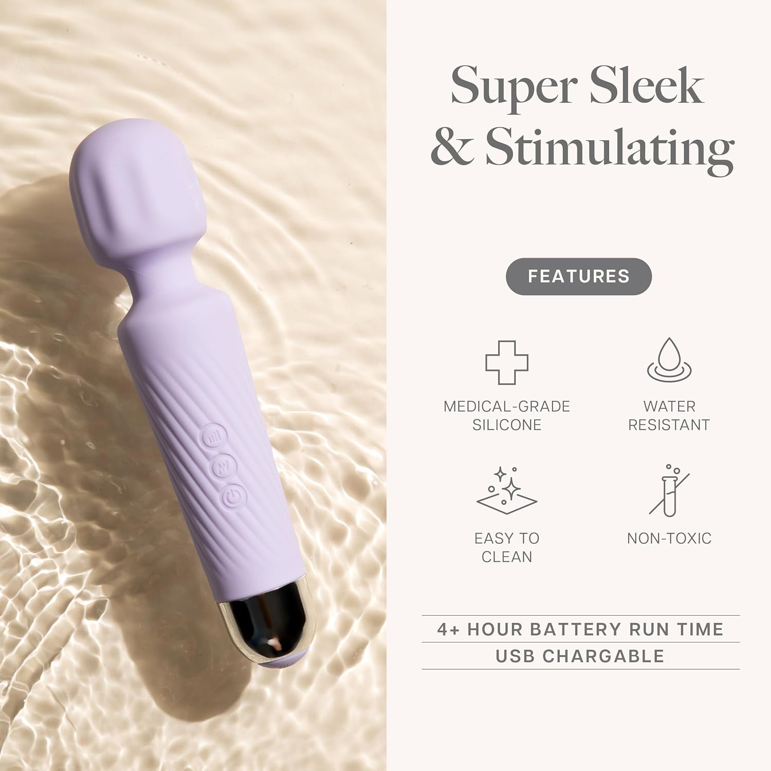 VelvaVibe Silent Clit Wand Vibrator