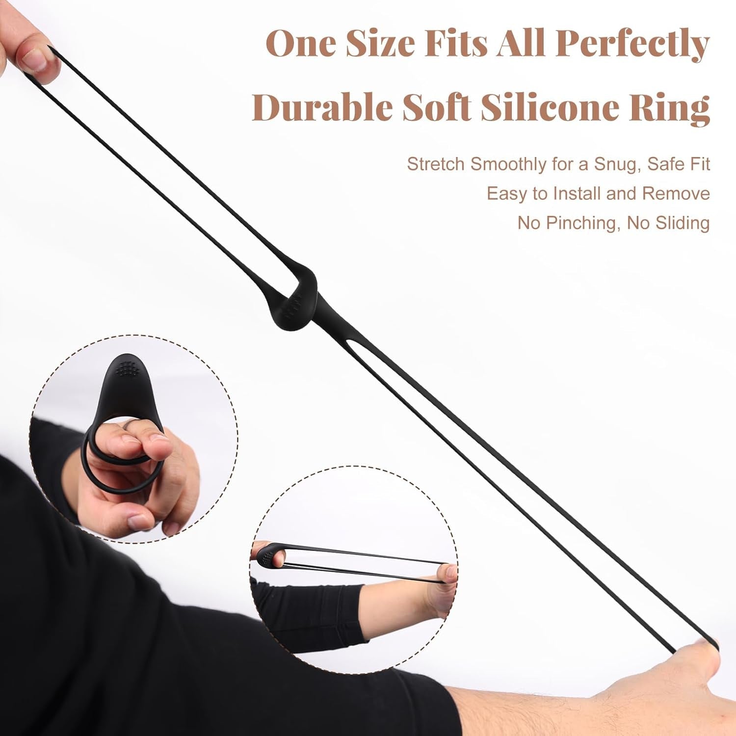 VelvetBand Soft Brush Clit Stimulator Cock Ring