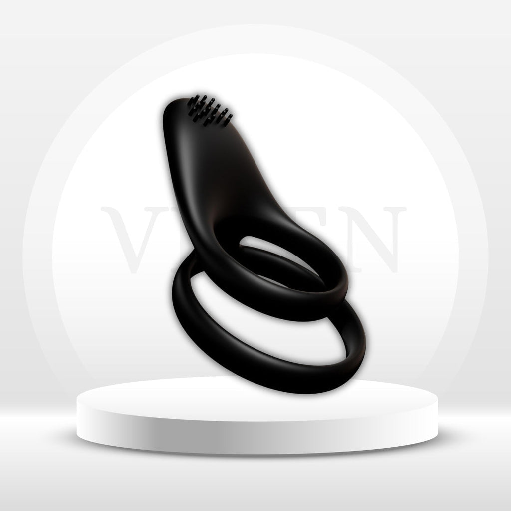 VelvetBand Soft Brush Clit Stimulator Cock Ring