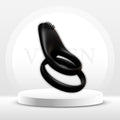VelvetBand Soft Brush Clit Stimulator Cock Ring