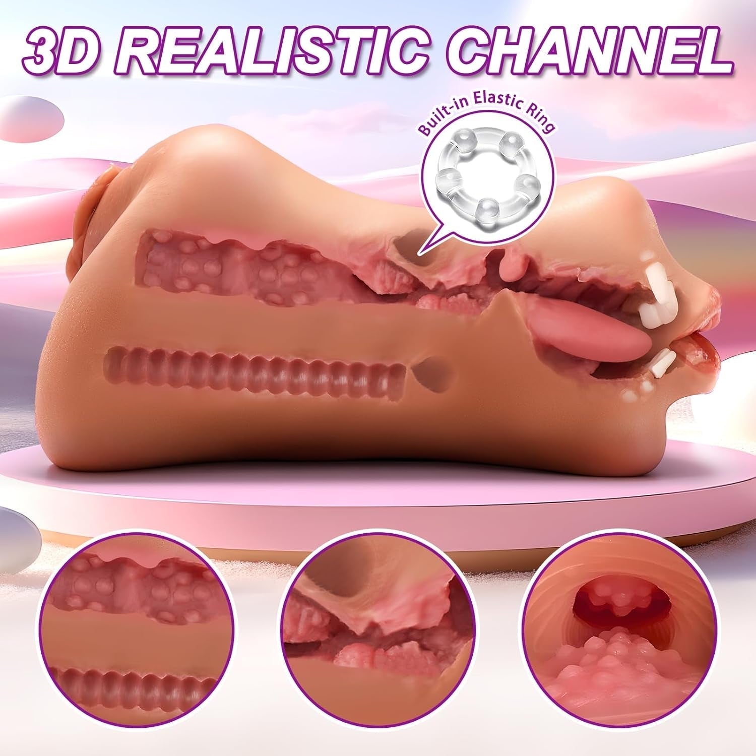 VelvetBite 3-in-1 Deep Throat Pocket Pussy Stroker