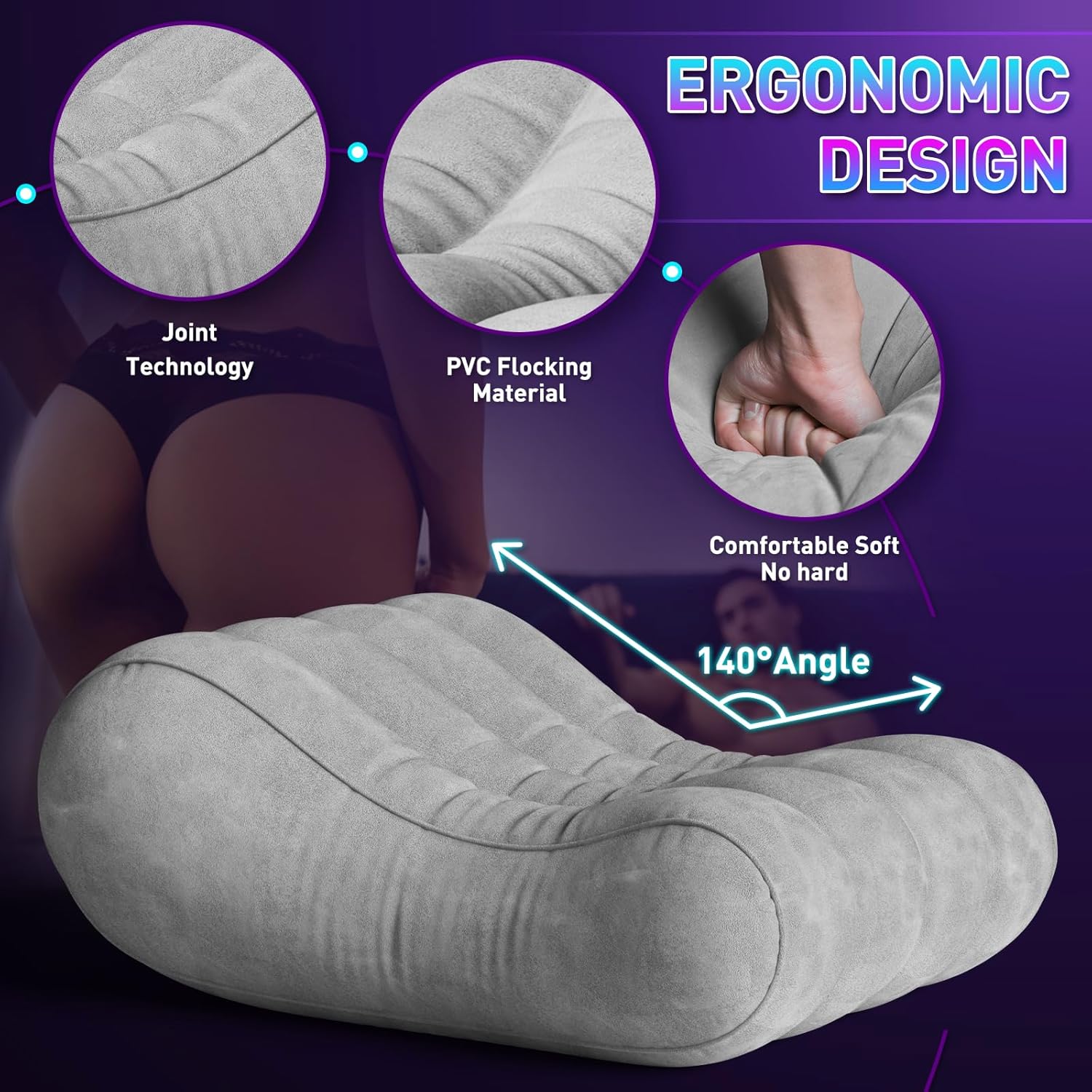 VelvetCrave Inflatable Sex Positions Lounge Throne