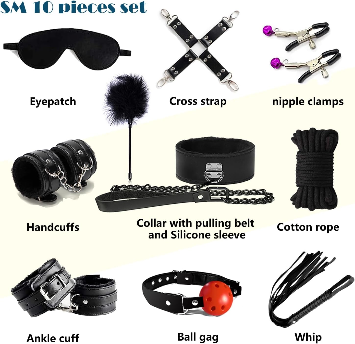 VelvetDominion 30-Piece BDSM Kit