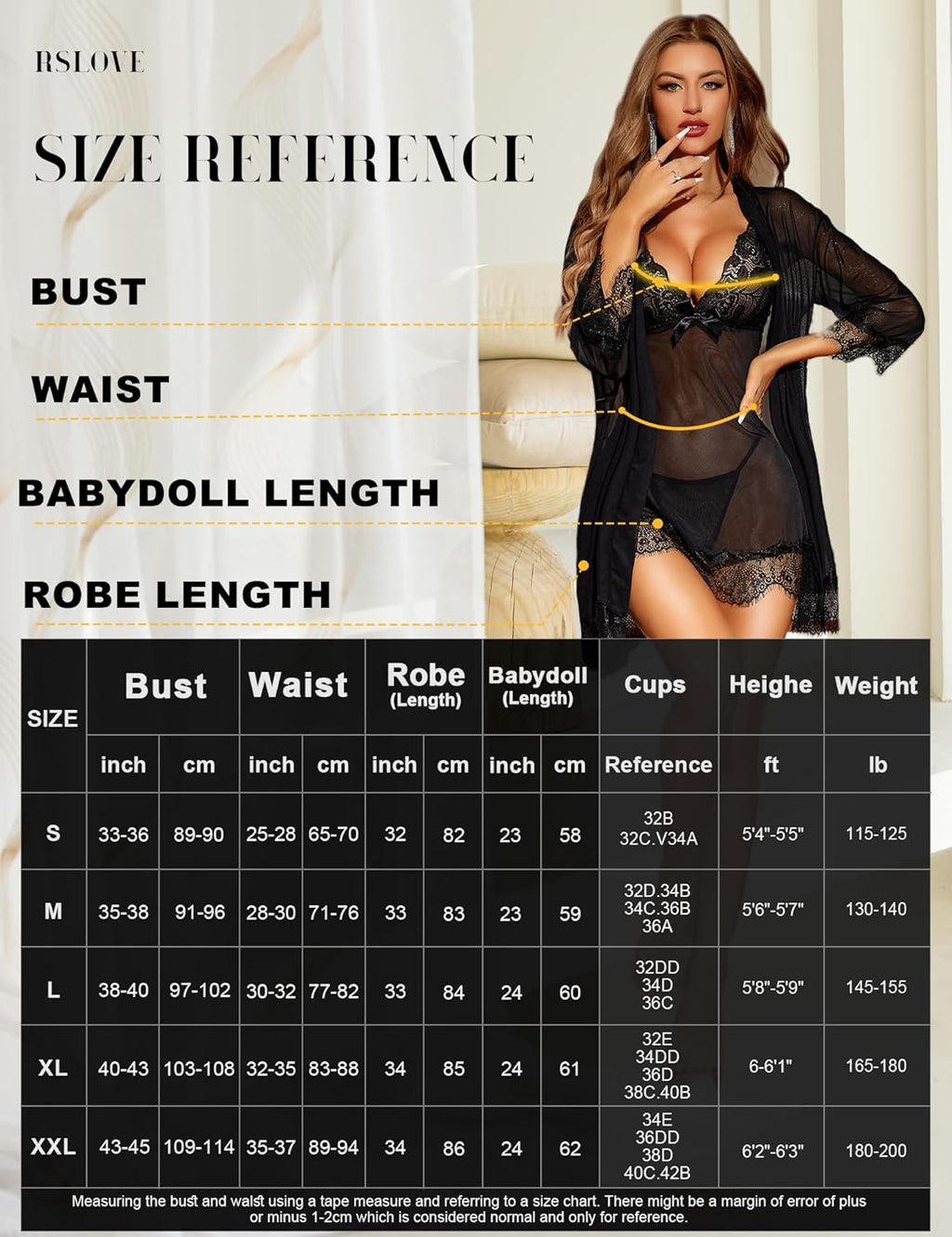 VelvetFlame 3-Piece Babydoll & Robe Set